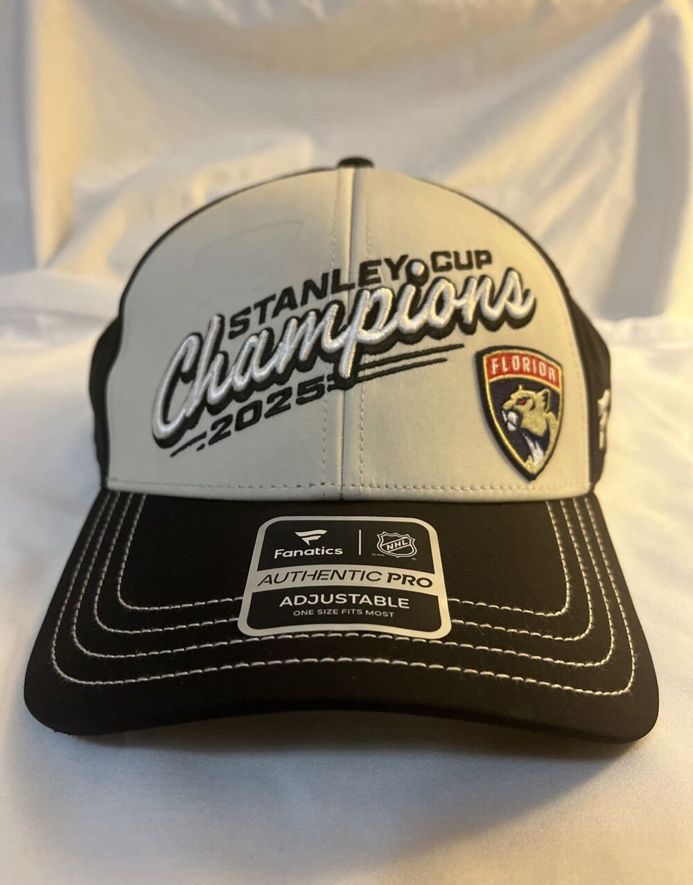 Florida Panthers Fanatics 2025 Stanley Cup Champions Locker Room Adjustable Hat